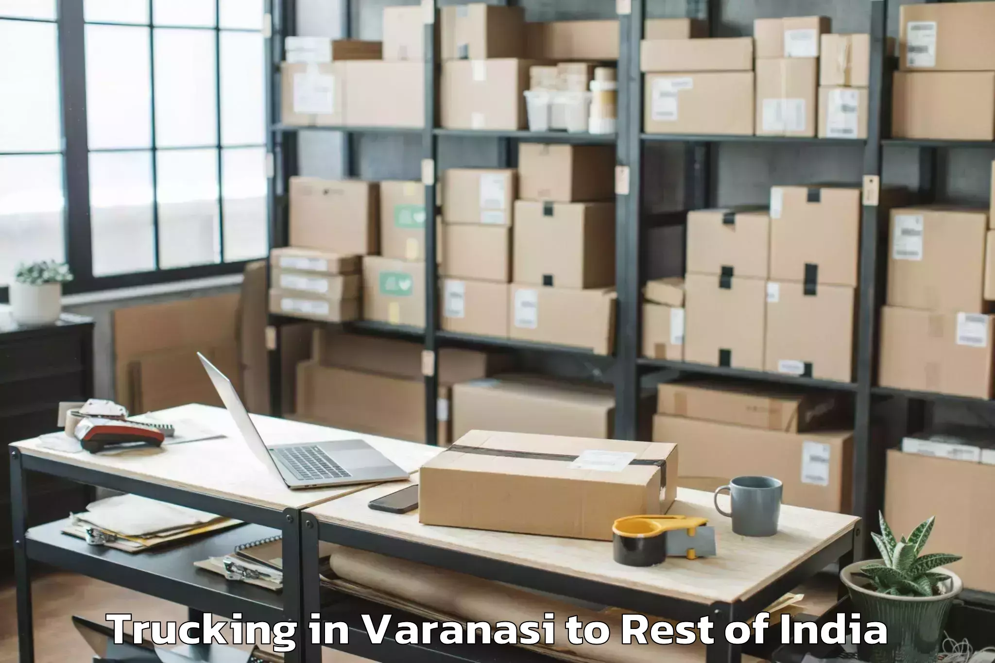 Top Varanasi to Maganur Trucking Available